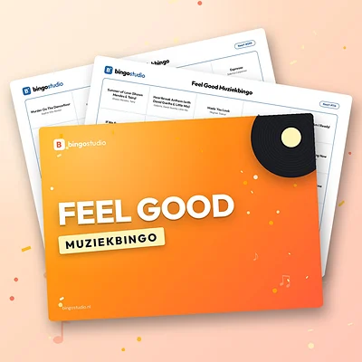Feel Good Muziekbingo: voorblad en bingokaarten