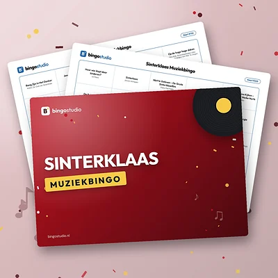 Sinterklaas Muziekbingo: voorblad en bingokaarten