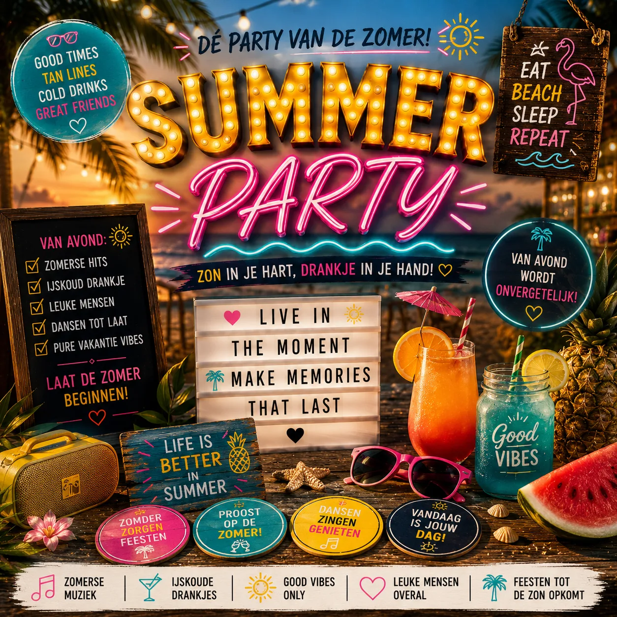 zomer muziekbingo